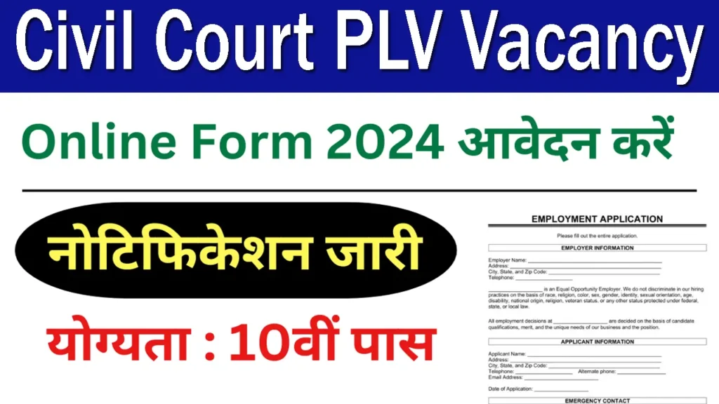 Civil Court PLV Vacancy