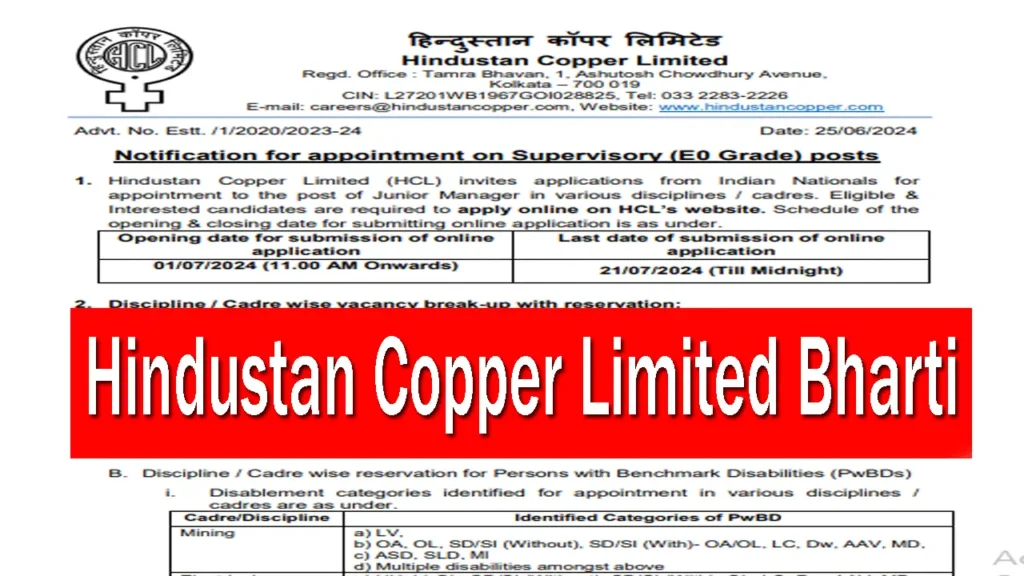 Hindustan Copper Limited Bharti
